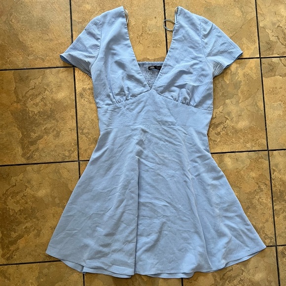 Simple blue A-line Zara Dress - Picture 1 of 4